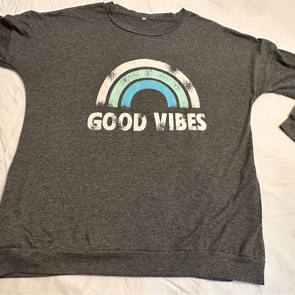 🎉Good Vibes Shirt, Womens Size Medium, Boutique - Picture 9 of 11